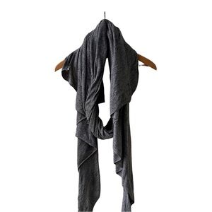 Free people raw edge gray scarf
